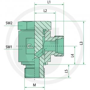 87003898 LME CONECTOR M14*1.5-16*1.5 LA 90 GRADE